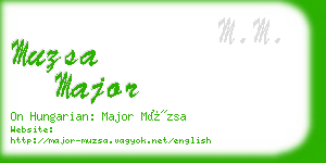 muzsa major business card